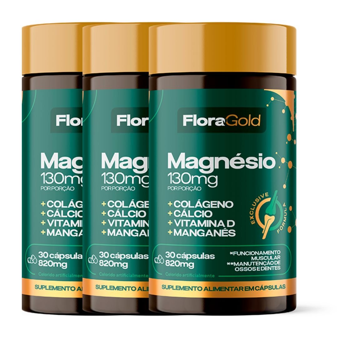 Magnésio 5 em 1 Flora Gold - 3 Frascos