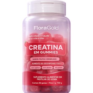 Creatina em gummies sabor maçã vermelha